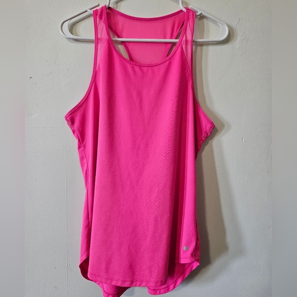Layer 8 pink tank top racer back see through back active wear activewear layer8 - Picture 2 of 7
